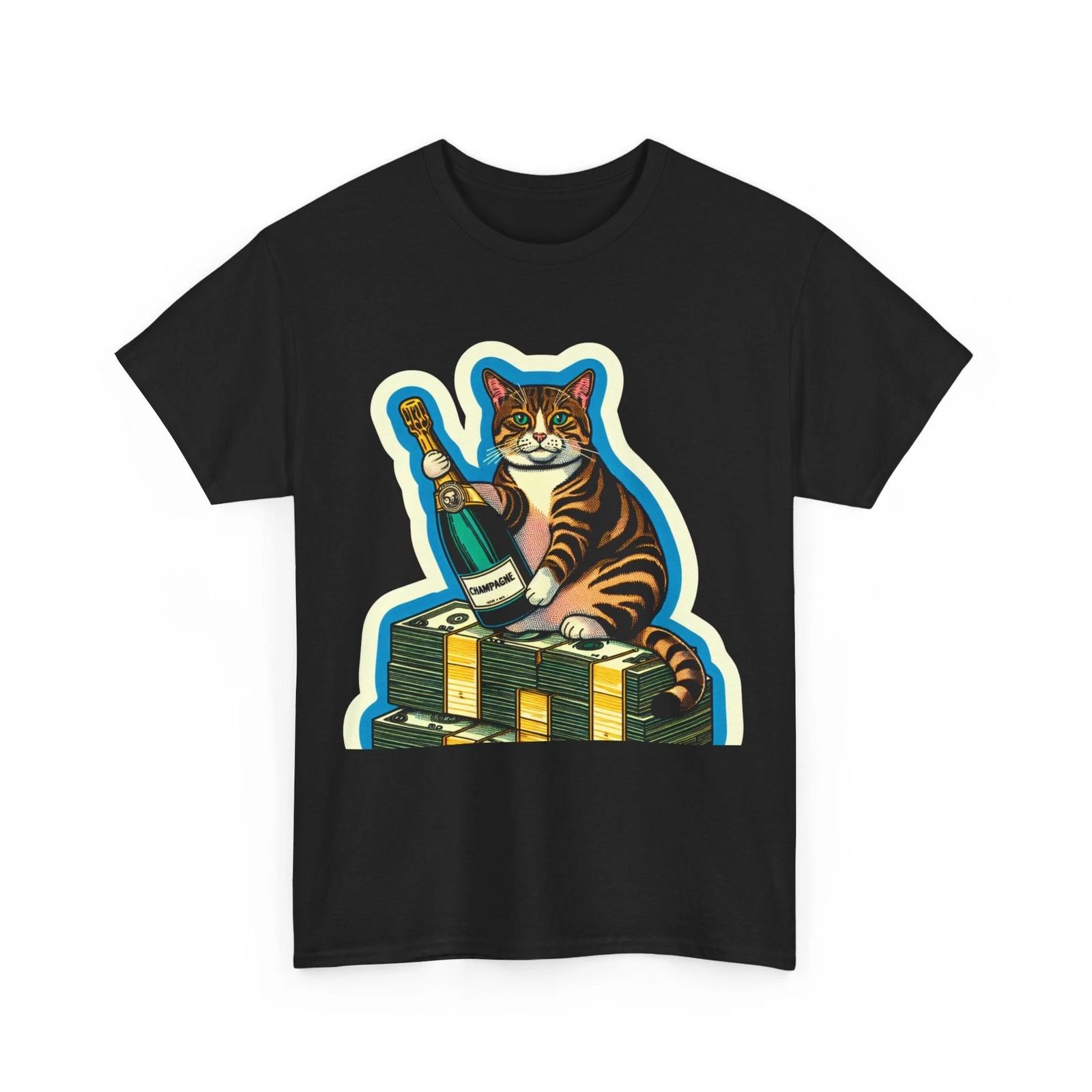 Adult T Shirt Tabby Cat Popping Champagne Over Stacks of Money Funny Hipster Tee L
Adult T Shirt Tabby Cat Popping Champagne Over Stacks of Money Funny Hipster Tee L