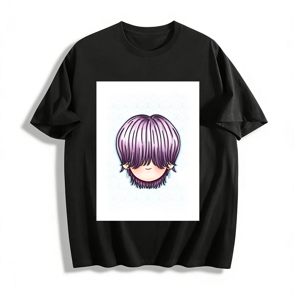 Т-shirt с принтом крутого парня в корейском стиле с фиолетовыми волосами, свободный, повседневный, унисекс, уличная одежда, топ, футболка из чистого хлопка XXS
Т-shirt с принтом крутого парня в корейском стиле с фиолетовыми волосами, свободный, повседневный, унисекс, уличная одежда, топ, футболка из чистого хлопка XXS