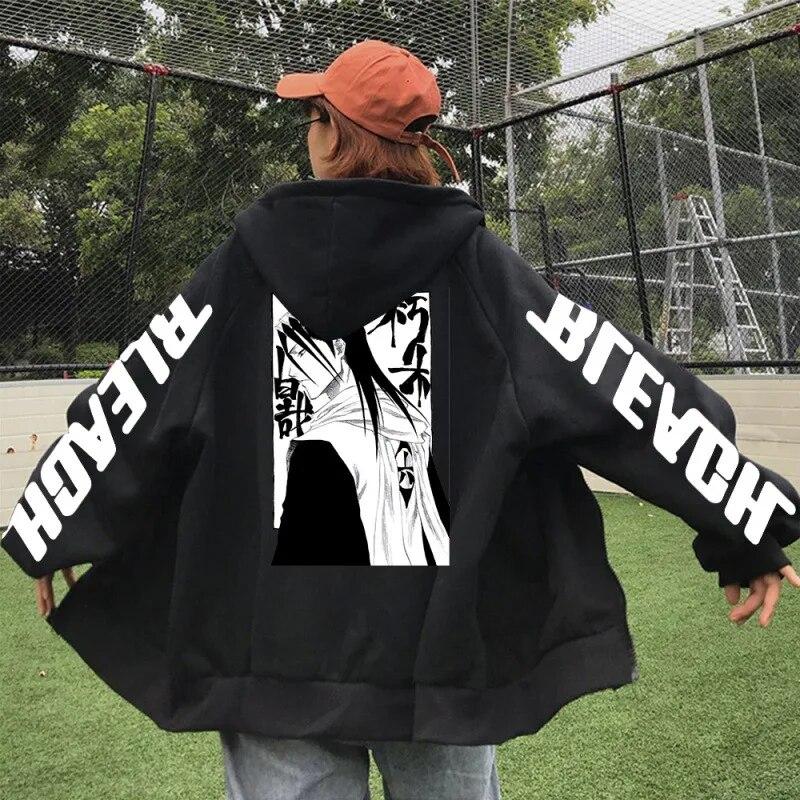 BLEACH Аниме Уличная одежда Kuchiki Byakuya с принтом и капюшоном для мужчин и женщин, повседневные свободные толстовки на молнии, модная толстовка в стиле манга Harajuku на молнии Jakcet M чёрный
BLEACH Аниме Уличная одежда Kuchiki Byakuya с принтом и капюшоном для мужчин и женщин, повседневные свободные толстовки на молнии, модная толстовка в стиле манга Harajuku на молнии Jakcet M чёрный