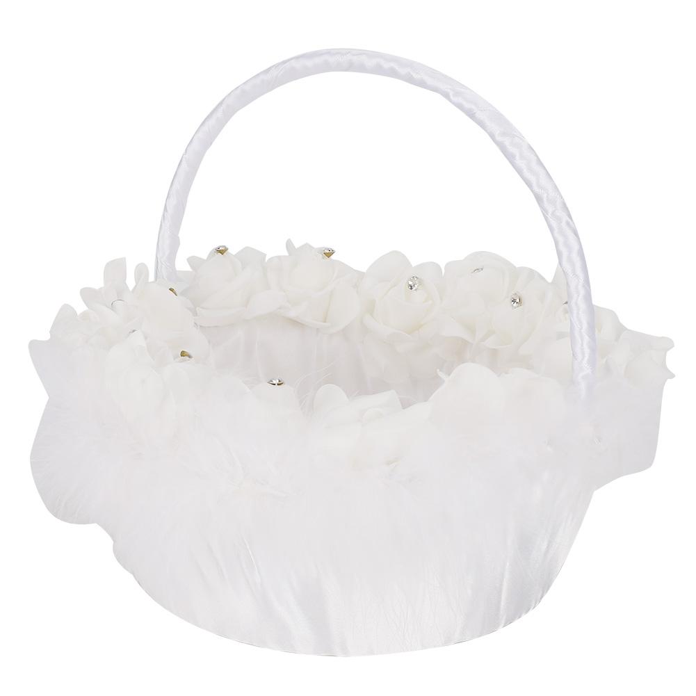 Lightweight Elegant Wedding Girl Flower Basket With White Satin Decorated Candy Basket
Lightweight Elegant Wedding Girl Flower Basket With White Satin Decorated Candy Basket