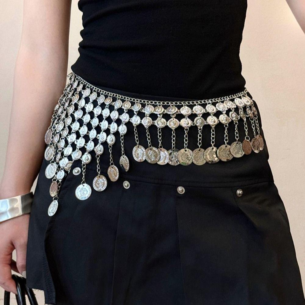 Bell Bohemian Style Waistband Round Ethnic Style Belt Metal Tassel Waist Chain Dress Accessories срібний
Bell Bohemian Style Waistband Round Ethnic Style Belt Metal Tassel Waist Chain Dress Accessories срібний