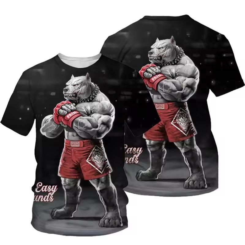 Summer Animal Boxing Dogs 3D Print T-Shirts Men Casual Fashion Streetwear O-Neck Oversized T Shirt Tops Clothing S
Summer Animal Boxing Dogs 3D Print T-Shirts Men Casual Fashion Streetwear O-Neck Oversized T Shirt Tops Clothing S