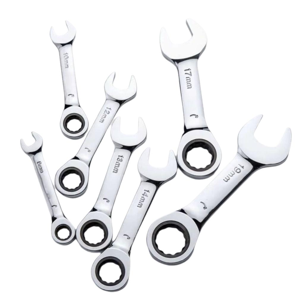 8mm-17mm Quick Open Wrench CR-V Steel Reversible Spanner Short Handle Wrench Hand Tools 12mm срібний
8mm-17mm Quick Open Wrench CR-V Steel Reversible Spanner Short Handle Wrench Hand Tools 12mm срібний
