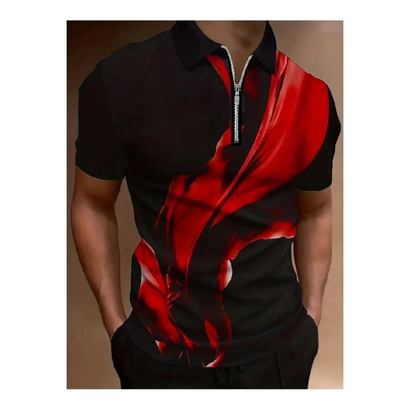 Men s Fashion Green Ribbon Print Zip Up Polo Shirt Short Sleeve Casual Streetwear S червоний
Men s Fashion Green Ribbon Print Zip Up Polo Shirt Short Sleeve Casual Streetwear S червоний