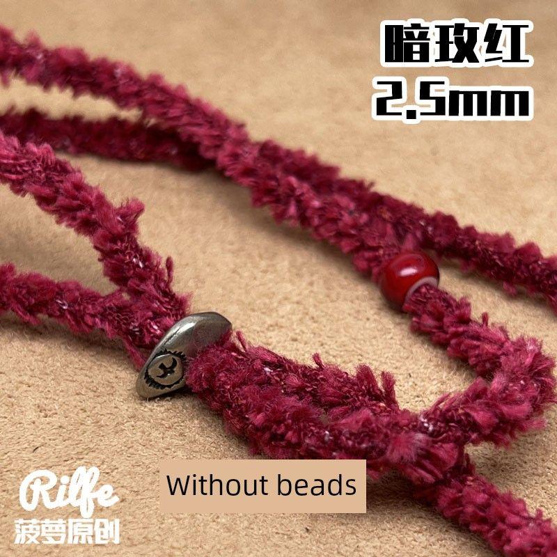 Pineapple Original New Arrival Suede Ancient Cloth Rope Goro Deerskin S Rope Instead of Pure Hand-Woven Silver Necklace Carrying Strap Dark Rose-Thick
Pineapple Original New Arrival Suede Ancient Cloth Rope Goro Deerskin S Rope Instead of Pure Hand-Woven Silver Necklace Carrying Strap Dark Rose-Thick