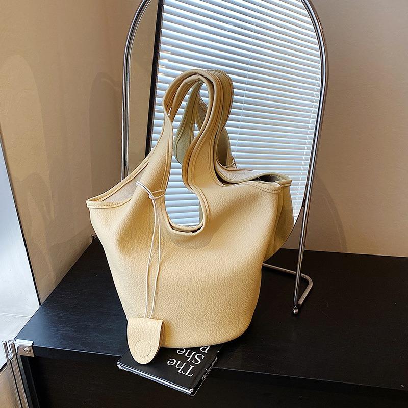 Премиальная сумка женская новая модная универсальная сумка через плечо текстурная нишевая сумка-ведро жёлтый