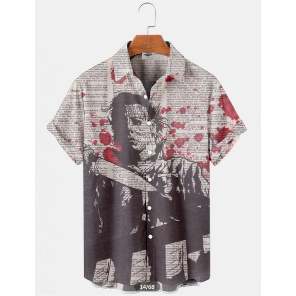 Summer Casual Holiday Beach Shirt 3D Gothic Figures Pattern T-shirt Retro Short Sleeve Street Vacation Outdoor Men s and Women s Shirt S
Summer Casual Holiday Beach Shirt 3D Gothic Figures Pattern T-shirt Retro Short Sleeve Street Vacation Outdoor Men s and Women s Shirt S