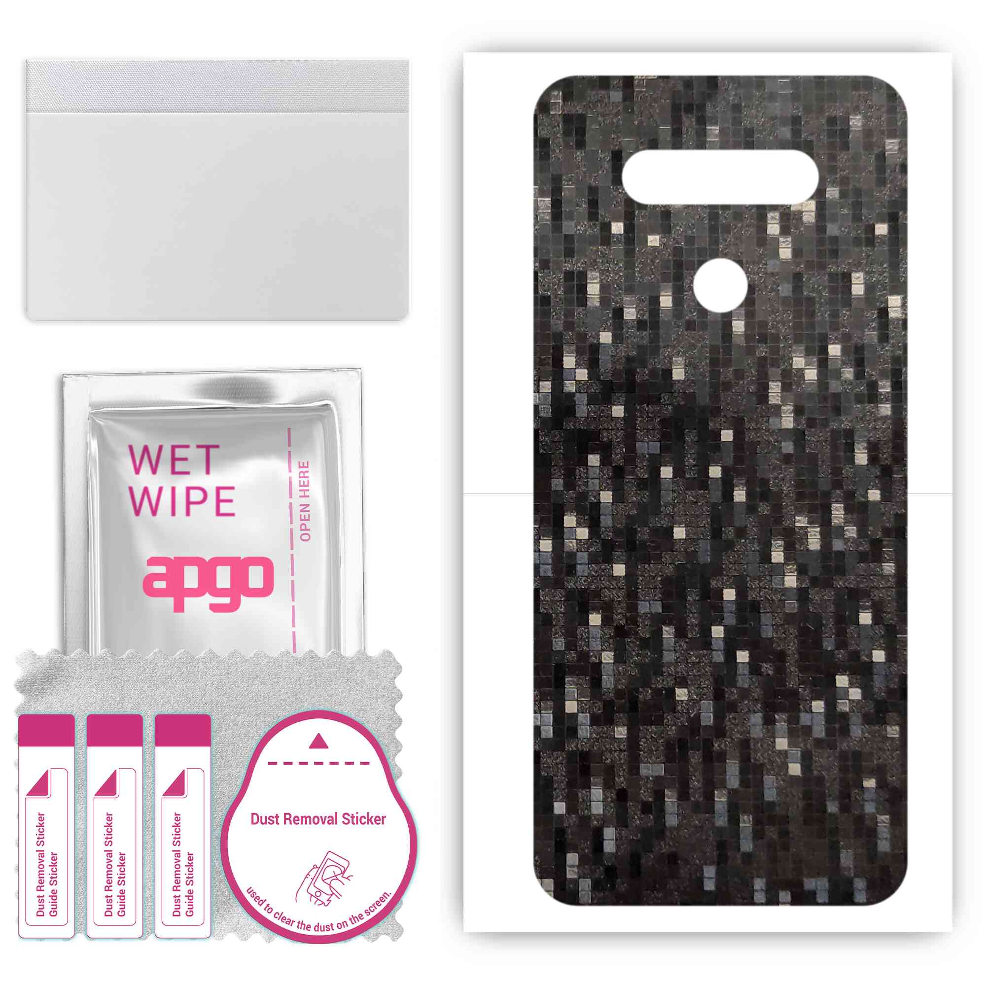 apgo Protective Skin Sticker for the back compatible with LG Stylo 6, Wrap Film, Foil, Vinyl - Pattern Carbon Black Pixel
apgo Protective Skin Sticker for the back compatible with LG Stylo 6, Wrap Film, Foil, Vinyl - Pattern Carbon Black Pixel