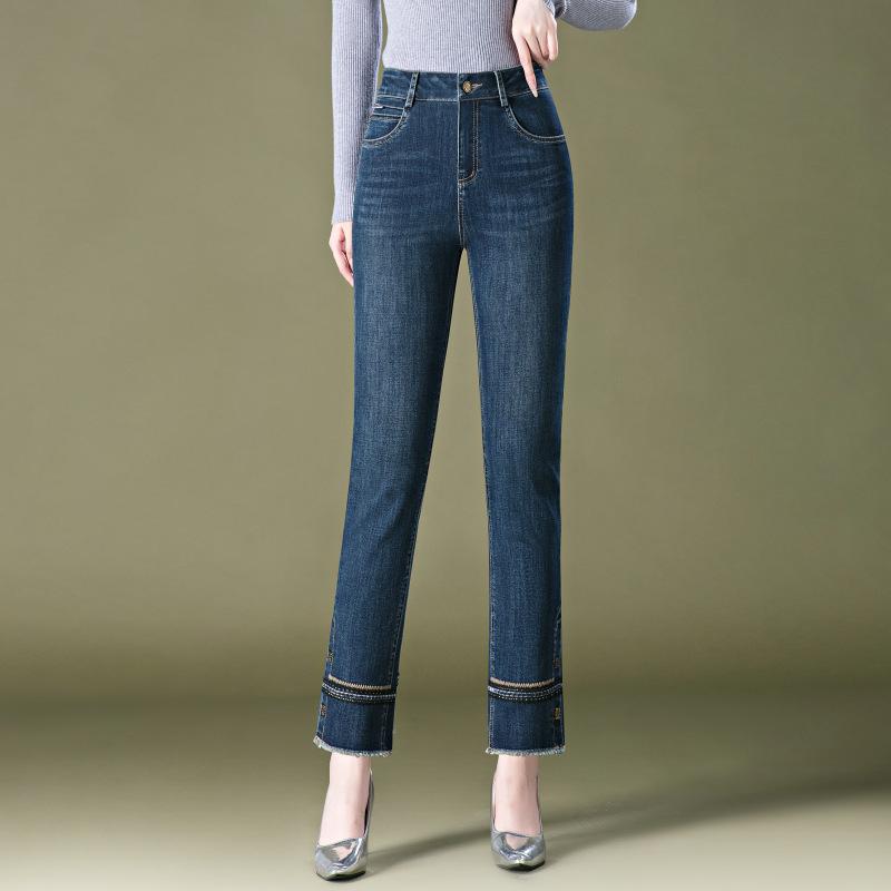 1002 High Waist Frayed Straight-Leg Jeans for Middle-Aged Women - Slimming Nine-Tenths Length for Spring and Autumn 31 синий
1002 High Waist Frayed Straight-Leg Jeans for Middle-Aged Women - Slimming Nine-Tenths Length for Spring and Autumn 31 синий