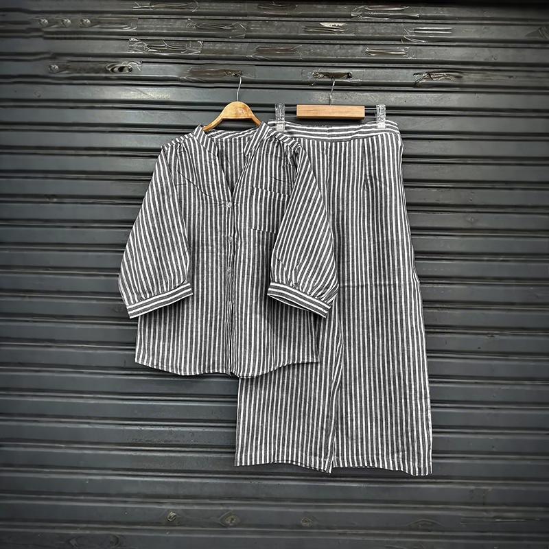 ZANZEA Women 3/4 Sleeve Blouse and Pants Casual Stripe Print Two Piece Suit Sets S чёрный
ZANZEA Women 3/4 Sleeve Blouse and Pants Casual Stripe Print Two Piece Suit Sets S чёрный