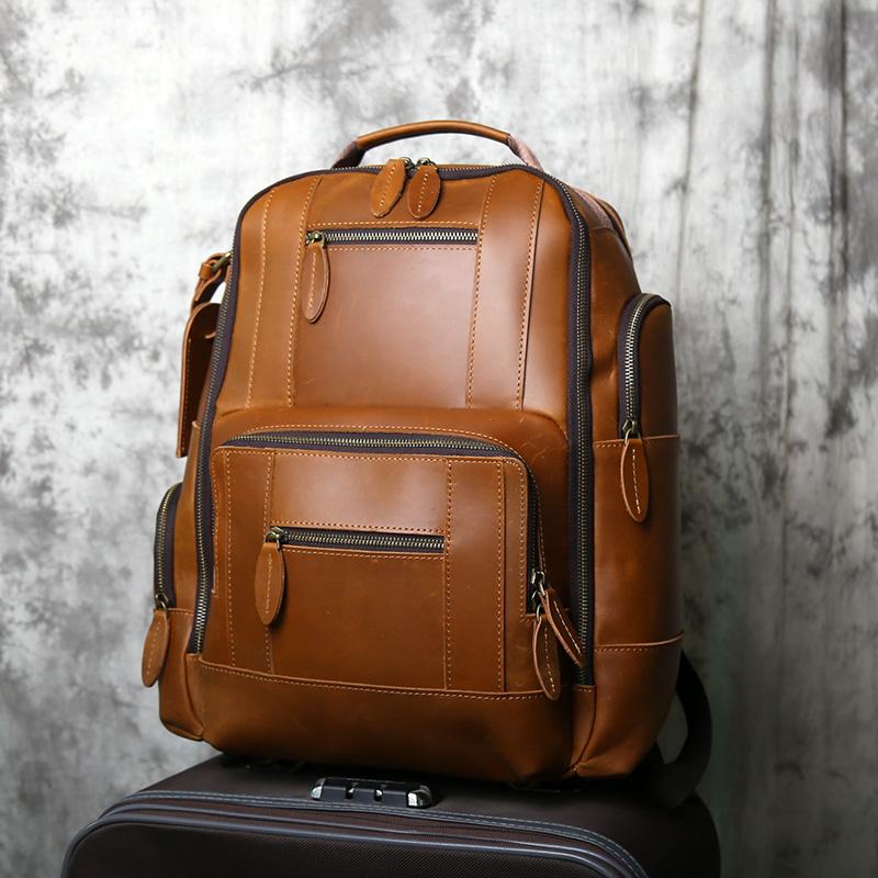 NZPJ Retro Genuine Leather Men s Backpack Top Layer Cowhide Backpack Fashion Men s Bag Crazy Horse Skin Travel Computer Bag
NZPJ Retro Genuine Leather Men s Backpack Top Layer Cowhide Backpack Fashion Men s Bag Crazy Horse Skin Travel Computer Bag