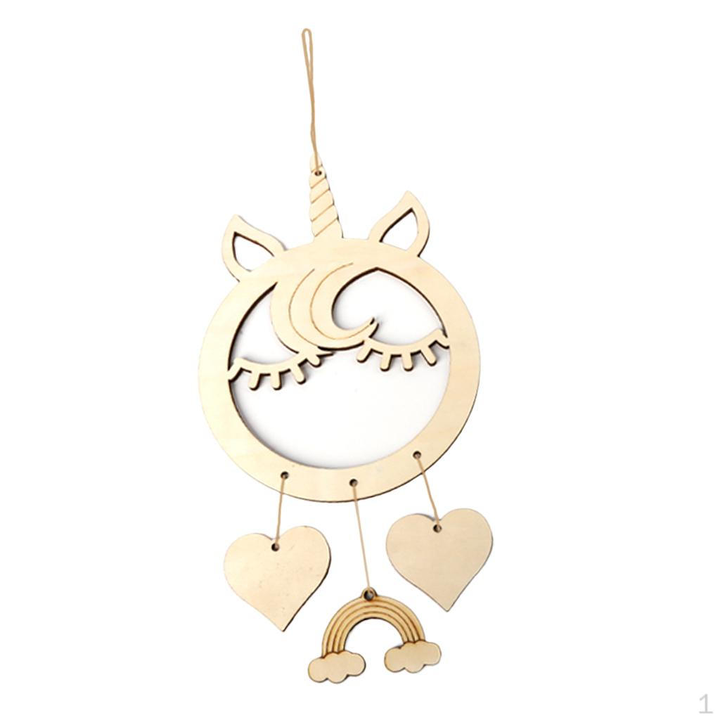 Wooden Hanging DIY Mobile Dream Catcher Plaque With Unicorn Design + Rope Unicorn 1
Wooden Hanging DIY Mobile Dream Catcher Plaque With Unicorn Design + Rope Unicorn 1