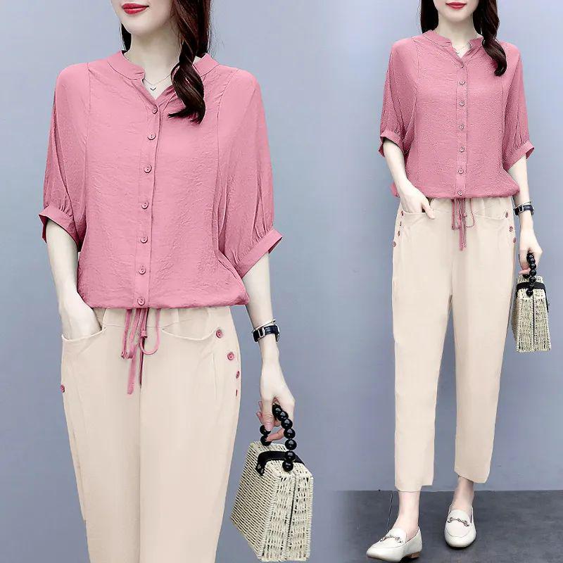 Women s 2024 Summer Korean-Style Linen Suit: Fashionable Loose Slimming Two-Piece Set XL
Women s 2024 Summer Korean-Style Linen Suit: Fashionable Loose Slimming Two-Piece Set XL