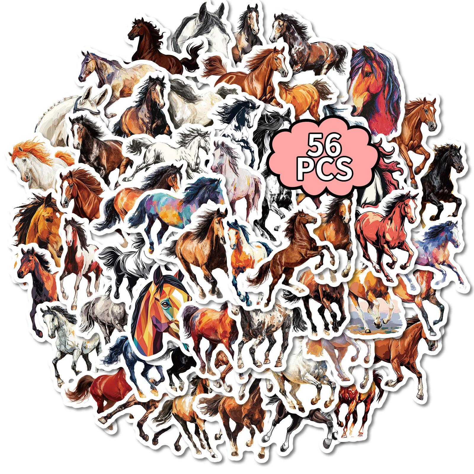 56 Dynamic Galloping Horse Stickers, Oil Painting Fengjun Horse Pattern, Hand Account Decoration Retro Animal Stickers
56 Dynamic Galloping Horse Stickers, Oil Painting Fengjun Horse Pattern, Hand Account Decoration Retro Animal Stickers
