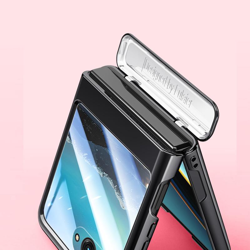 For Motorola Razr 40 Ultra 5G Clear Case Hinge Electroplating PC Phone Cover with Rear Small Screen Protector Black
For Motorola Razr 40 Ultra 5G Clear Case Hinge Electroplating PC Phone Cover with Rear Small Screen Protector Black