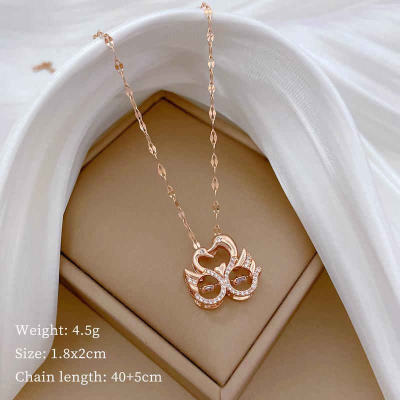Exquisite Smart Swan Light Luxury Temperament Gorgeous Full Diamond Necklace Women S Versatile Collarbone Chain Titanium Steel Chain
Exquisite Smart Swan Light Luxury Temperament Gorgeous Full Diamond Necklace Women S Versatile Collarbone Chain Titanium Steel Chain