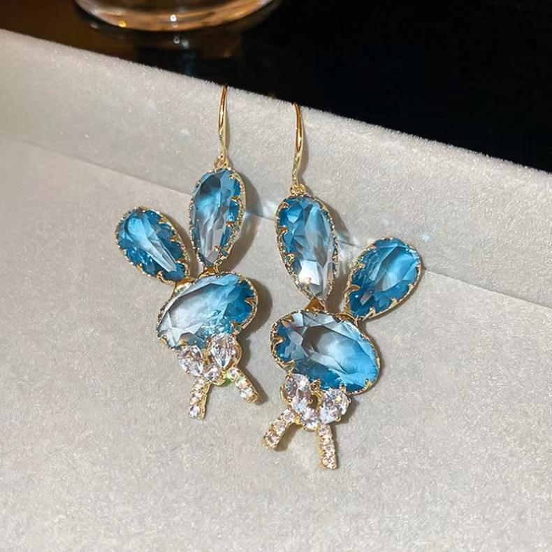 Голубой лунный камень Кролик Серьги Милые и смешные
Голубой лунный камень Кролик Серьги Милые и смешные