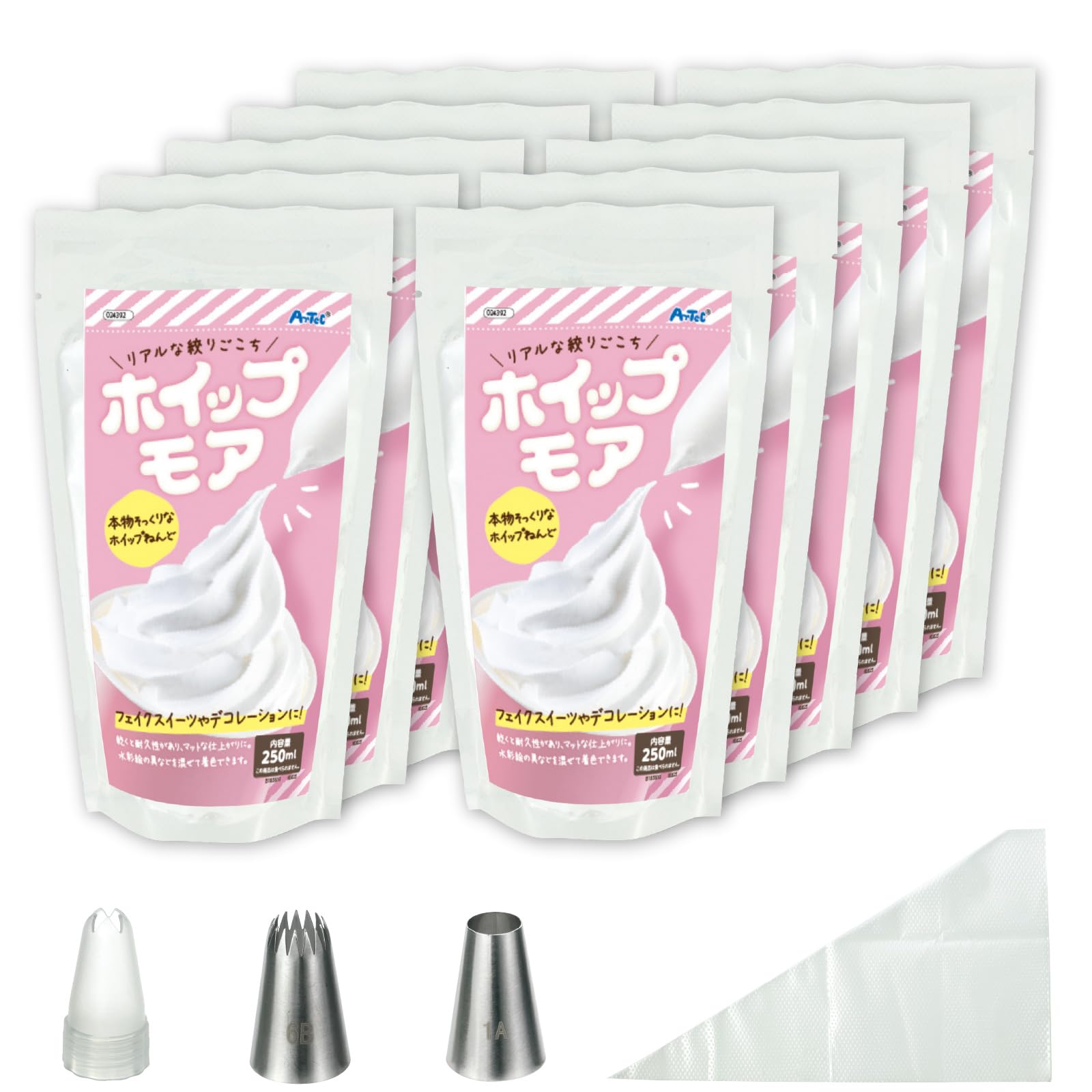 Artec Whip Deco Clay, Amazon Exclusive Whip More, 10-Piece Set, White, 24401
Artec Whip Deco Clay, Amazon Exclusive Whip More, 10-Piece Set, White, 24401