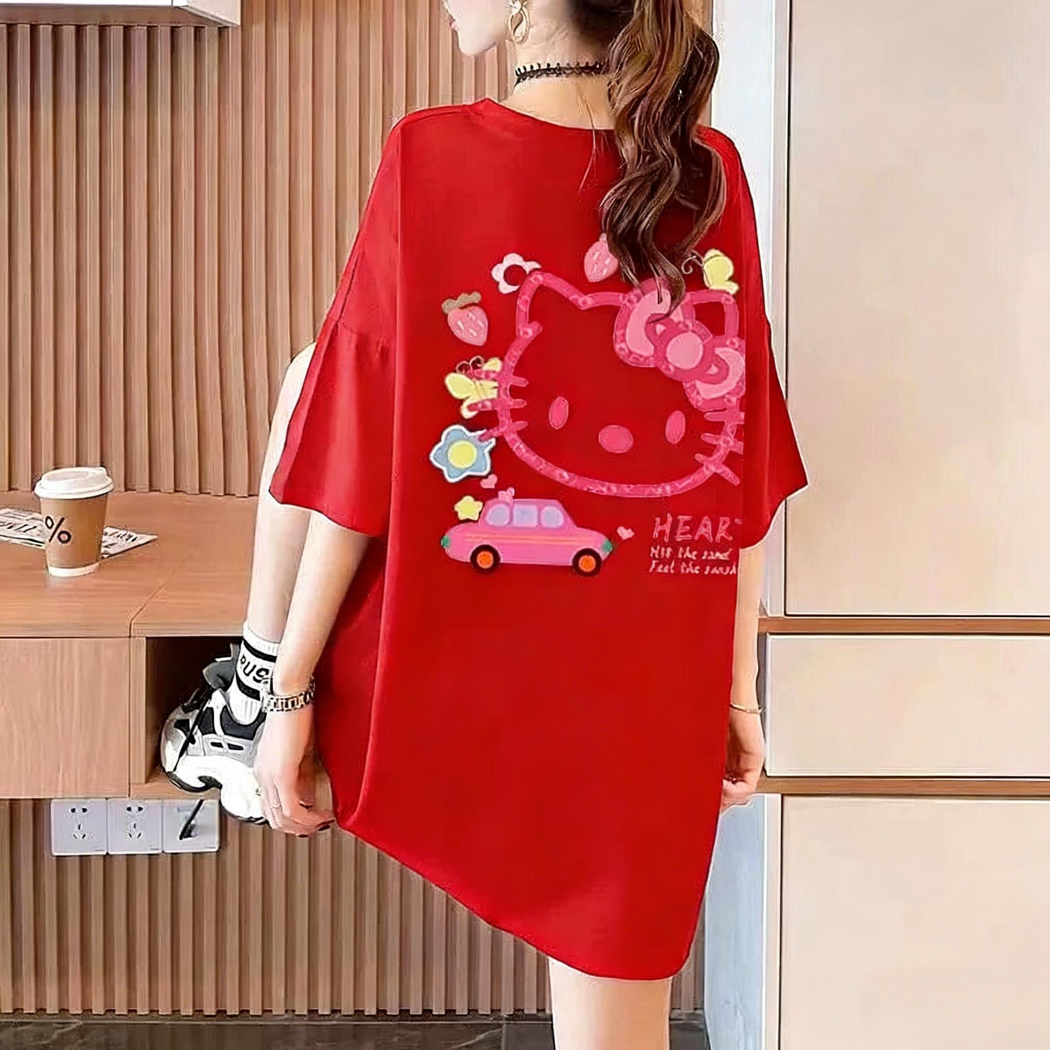 2026 новая футболка Hello Kitty из мягкого хлопка с коротким рукавом и круглым вырезом, милый принт, легкий летний топ для женщин, повседневная одежда S
2026 новая футболка Hello Kitty из мягкого хлопка с коротким рукавом и круглым вырезом, милый принт, легкий летний топ для женщин, повседневная одежда S
