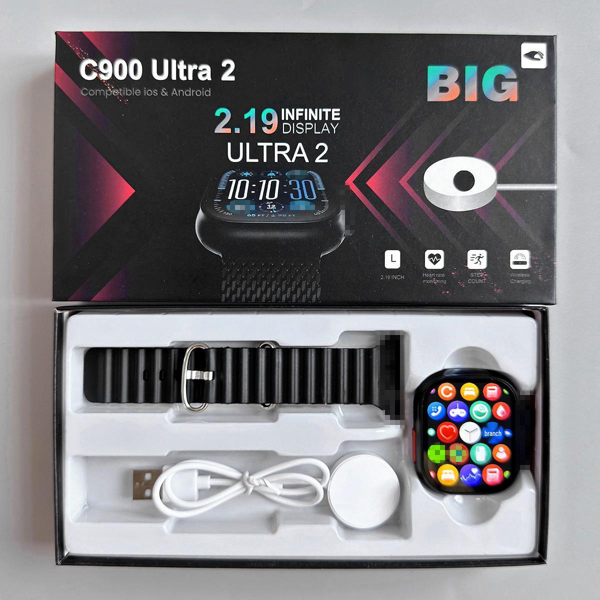 Ultra 2 Smartwatch S9: Sports Watch with Heart Rate, Pedometer, Blood Pressure Monitoring, and Bluetooth Calling
Ultra 2 Smartwatch S9: Sports Watch with Heart Rate, Pedometer, Blood Pressure Monitoring, and Bluetooth Calling