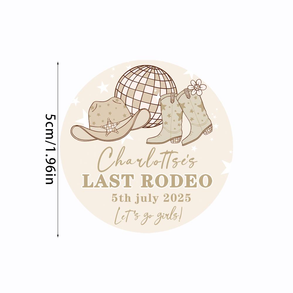 20pcs Customizable Last Rodeo Pink Disco Cowgirl Stickers Personalized Bachelorette Party Labels Cowgirl Theme Party Decorations
20pcs Customizable Last Rodeo Pink Disco Cowgirl Stickers Personalized Bachelorette Party Labels Cowgirl Theme Party Decorations