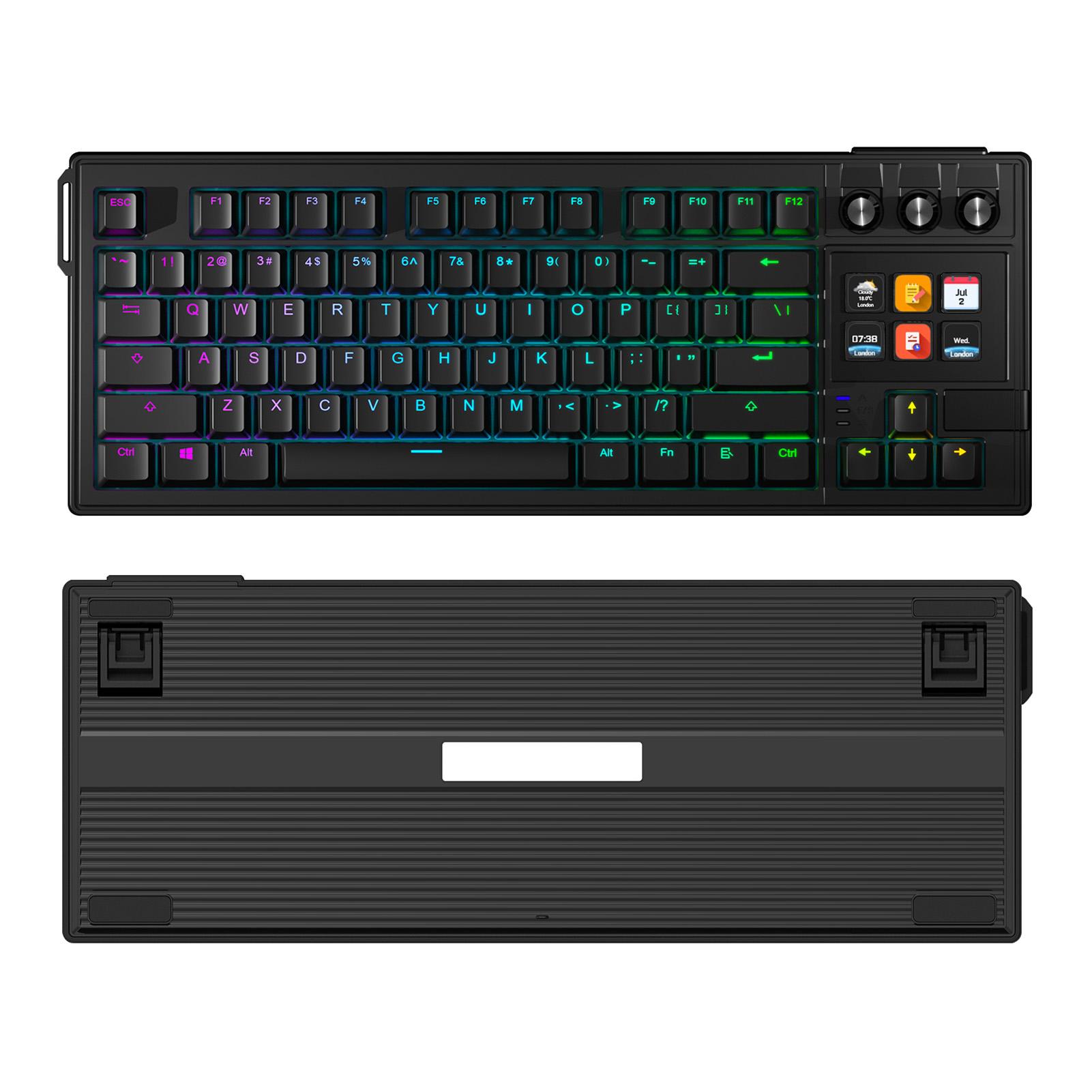 78 Keys Mechanical Keyboard RGB Backlit Hot Swappable Red Switch Customizable Knob Wired Connection Black чорний
78 Keys Mechanical Keyboard RGB Backlit Hot Swappable Red Switch Customizable Knob Wired Connection Black чорний