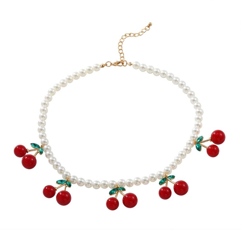 Jewelry Gift Women s Pearls Necklace Cherry Pendant Neck Chain Cherry Pendant Necklace Women
Jewelry Gift Women s Pearls Necklace Cherry Pendant Neck Chain Cherry Pendant Necklace Women