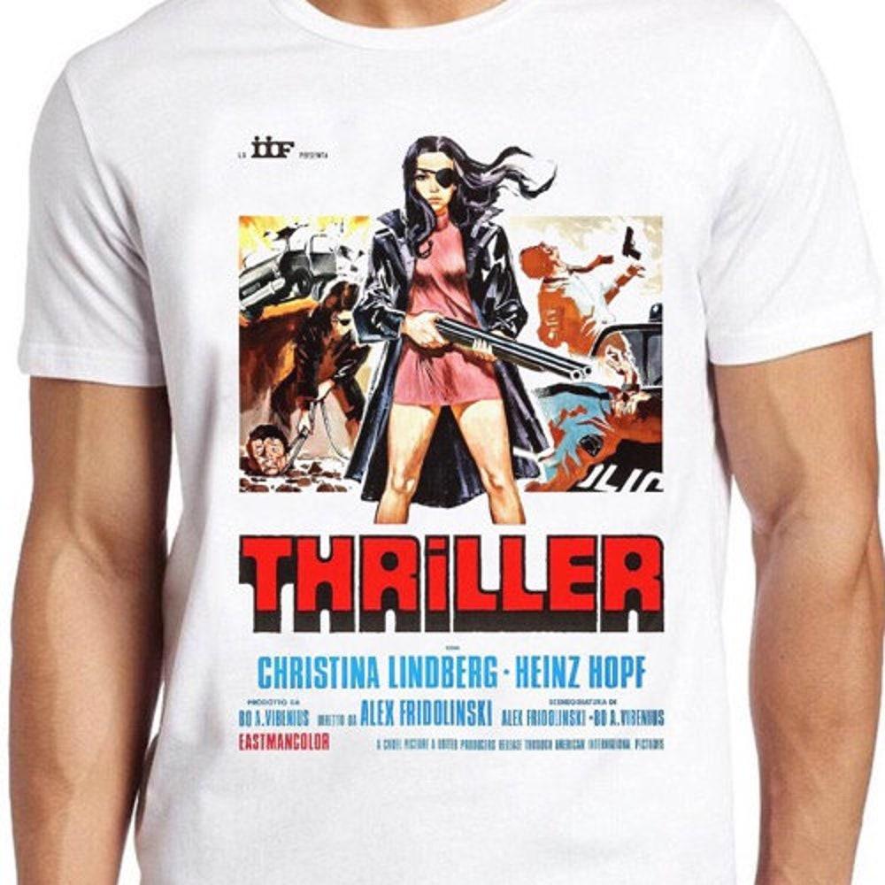 Футболка из 100% хлопка плотностью 230 г/м2 с надписью Thriller A Cruel Picture, футболка с постером культового фильма 70-х годов Exploitation, подарочная футболка 97
Футболка из 100% хлопка плотностью 230 г/м2 с надписью Thriller A Cruel Picture, футболка с постером культового фильма 70-х годов Exploitation, подарочная футболка 97