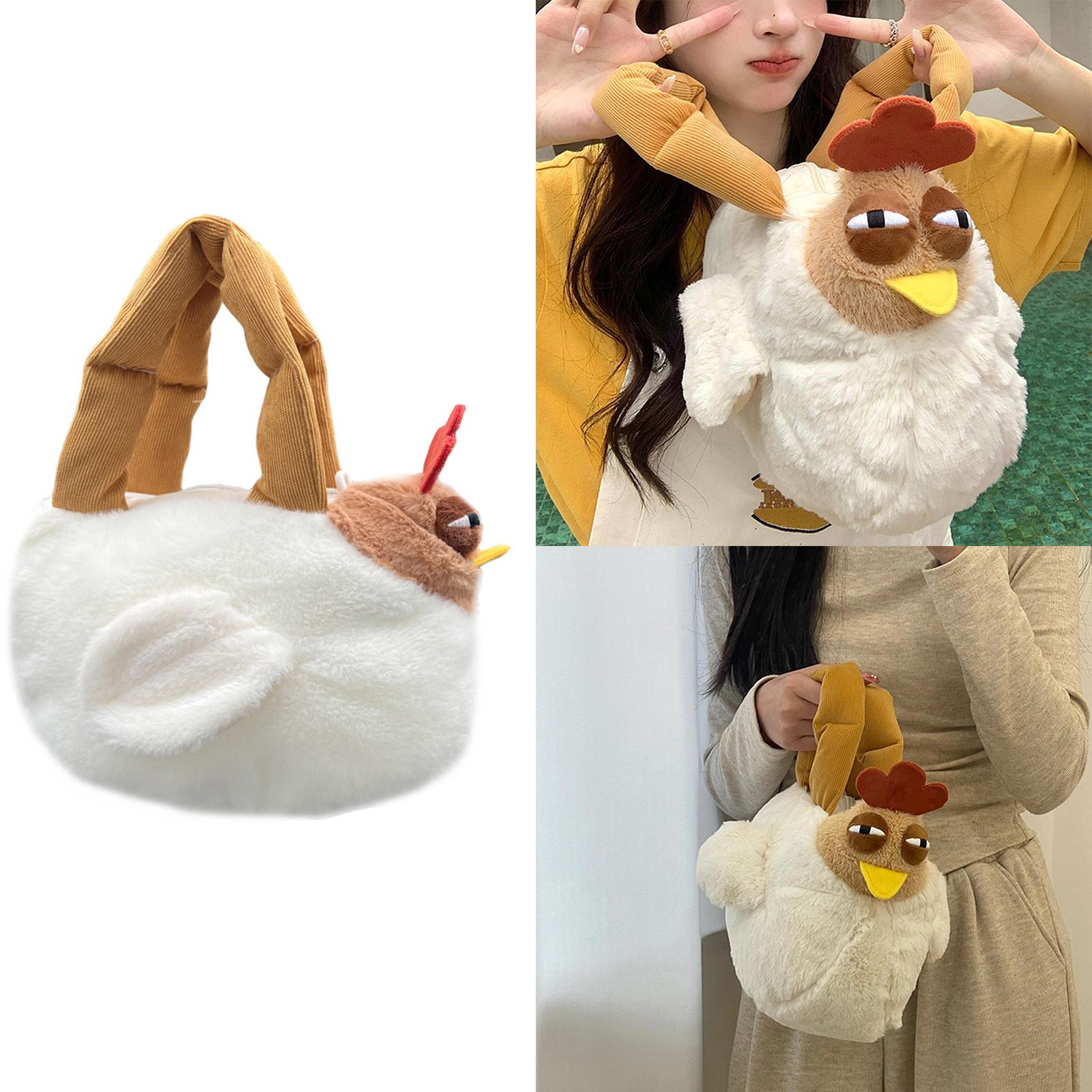 Plush Handbag with Cute Cartoon Chicken Animal Stuffing Doll Large Capacity Shoulder Bag Crossbody Purse for Women Girls
Plush Handbag with Cute Cartoon Chicken Animal Stuffing Doll Large Capacity Shoulder Bag Crossbody Purse for Women Girls