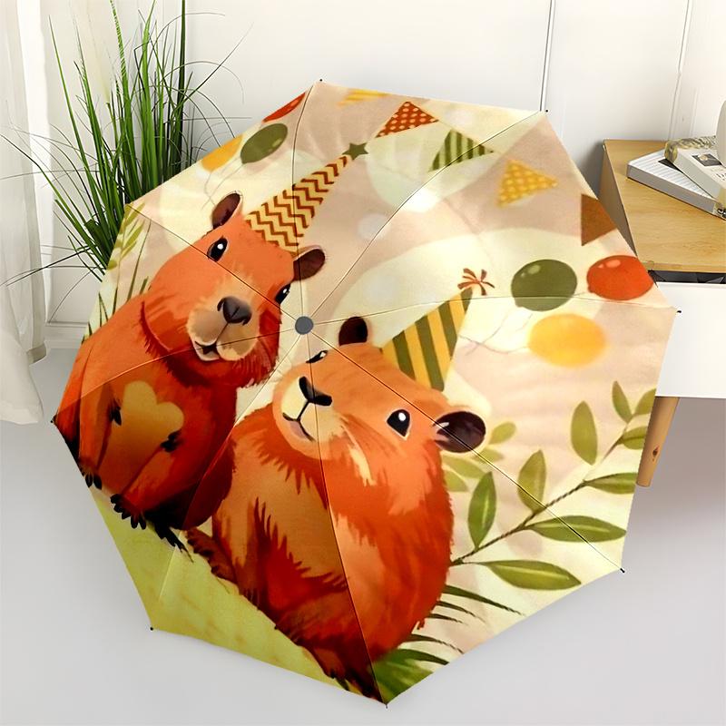 Capybara Themed Travel Umbrella-8 Ribs Automatic Opening and Closing, Portable Folding Design, Compact and Stylish Umbrella Suitable for Out
Capybara Themed Travel Umbrella-8 Ribs Automatic Opening and Closing, Portable Folding Design, Compact and Stylish Umbrella Suitable for Out