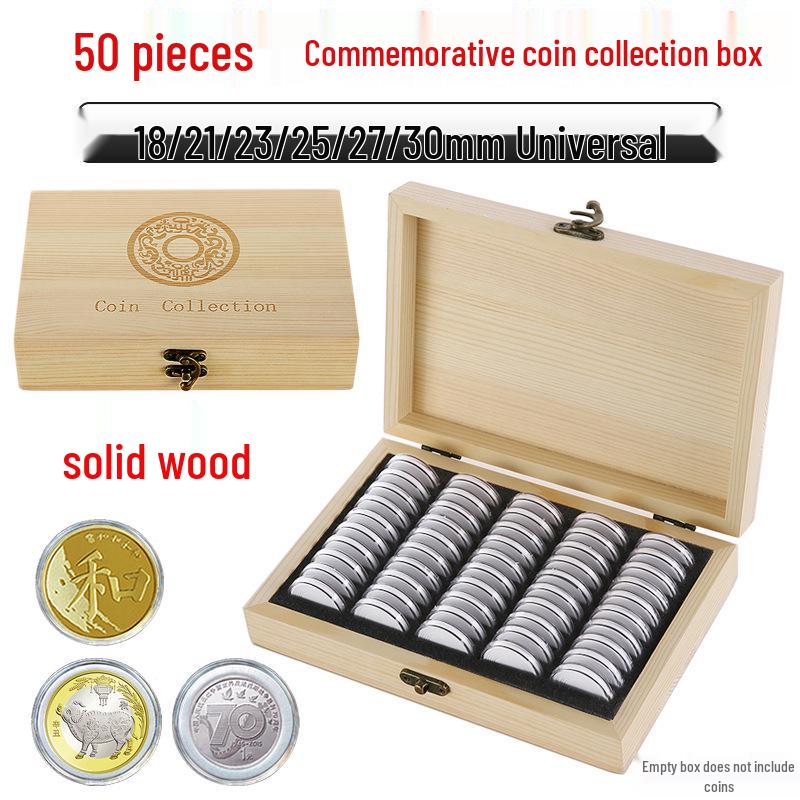 50-Piece Solid Wood Zodiac Coin Collection and Storage Box
50-Piece Solid Wood Zodiac Coin Collection and Storage Box