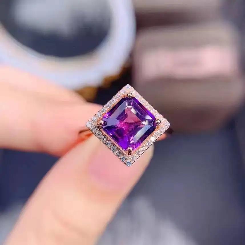 100% 925 Sterling Silver Origin Amethyst Ring for Women Fine Anillos De Wedding Bands Natural Amethyst Gemstone Jewelry Females
100% 925 Sterling Silver Origin Amethyst Ring for Women Fine Anillos De Wedding Bands Natural Amethyst Gemstone Jewelry Females