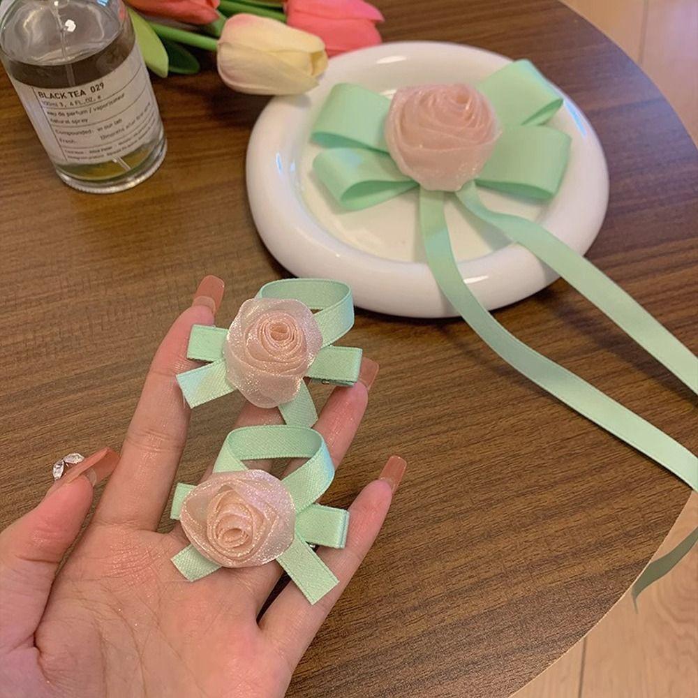 Mesh Hair Accessories Flower Rose Flower Hairpins Ribbon Bow Hair Clip Balletcore Duckbill Clip
Mesh Hair Accessories Flower Rose Flower Hairpins Ribbon Bow Hair Clip Balletcore Duckbill Clip