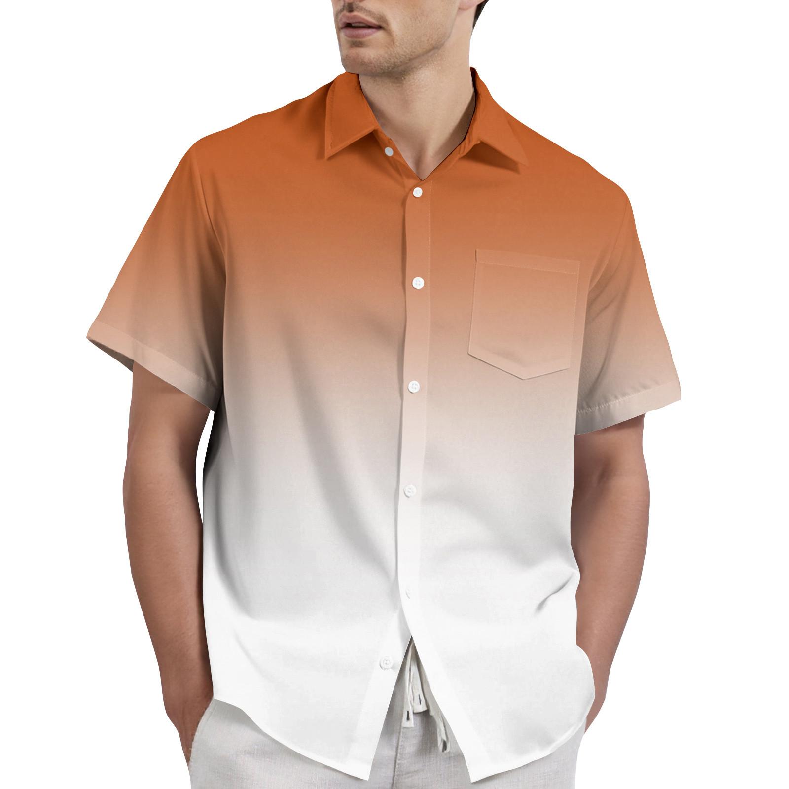 Gradient Color - Men s Casual Short Sleeved Shirt XXL помаранчевий
Gradient Color - Men s Casual Short Sleeved Shirt XXL помаранчевий