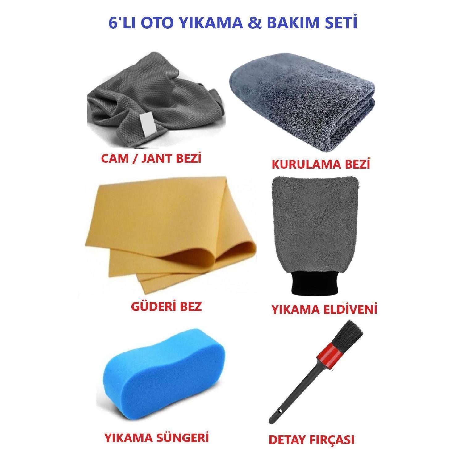 6-piece Microfiber Car Wash Set Drying Cloth Glass Cloth Chamois Car Glove Car Sponge Detail Brush
6-piece Microfiber Car Wash Set Drying Cloth Glass Cloth Chamois Car Glove Car Sponge Detail Brush