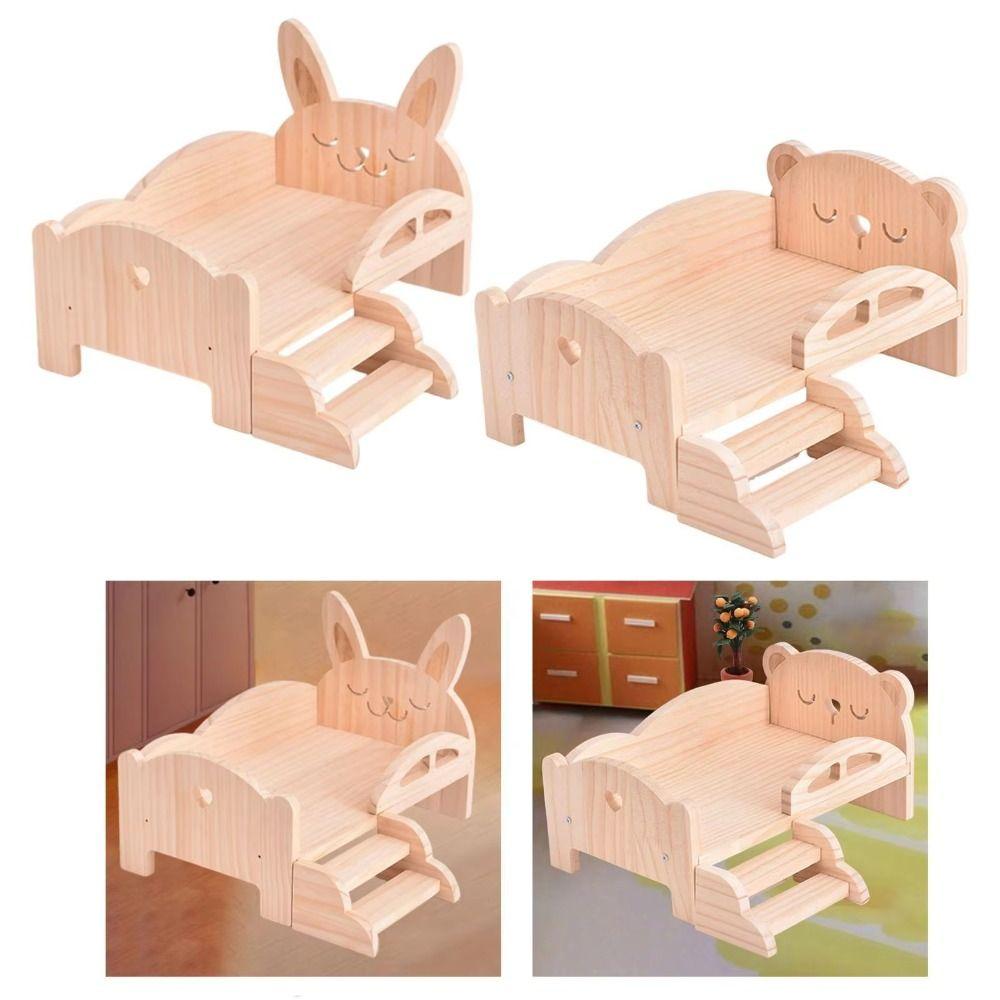 Pig Rabbit Doll Miniature Bed With Stairs Dollhouse Toy Bed Exquisite Wooden Mini Bed Photo Props Pig small
Pig Rabbit Doll Miniature Bed With Stairs Dollhouse Toy Bed Exquisite Wooden Mini Bed Photo Props Pig small