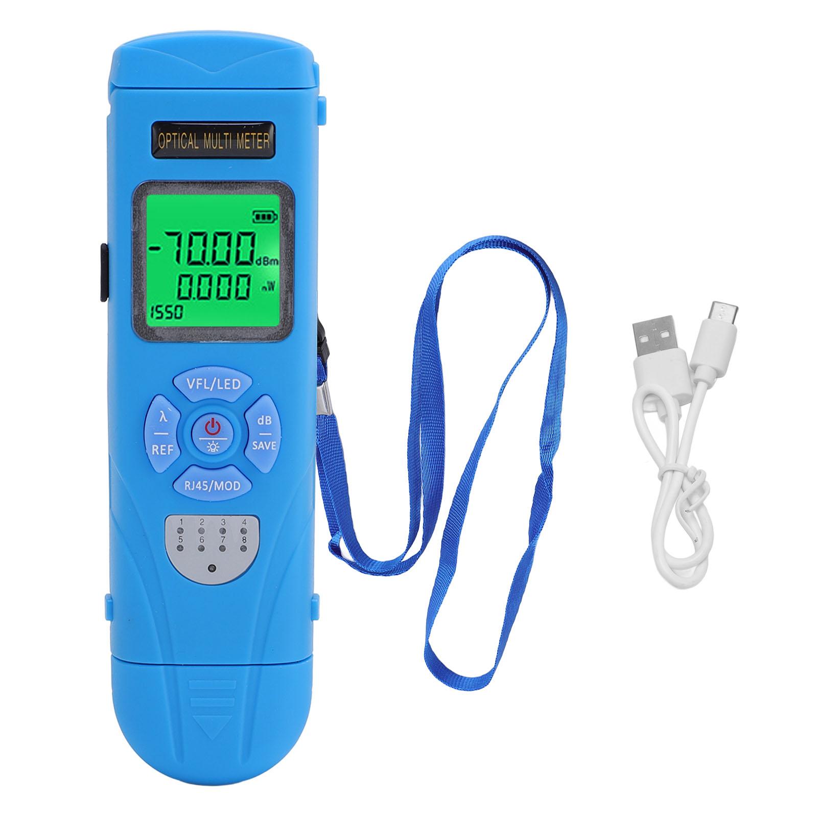 Fiber Optic Tester 70 To +10dBm OPM 8501650nm 15KM VFL RJ45 Testing Rechargeable Fiber Tester
Fiber Optic Tester 70 To +10dBm OPM 8501650nm 15KM VFL RJ45 Testing Rechargeable Fiber Tester