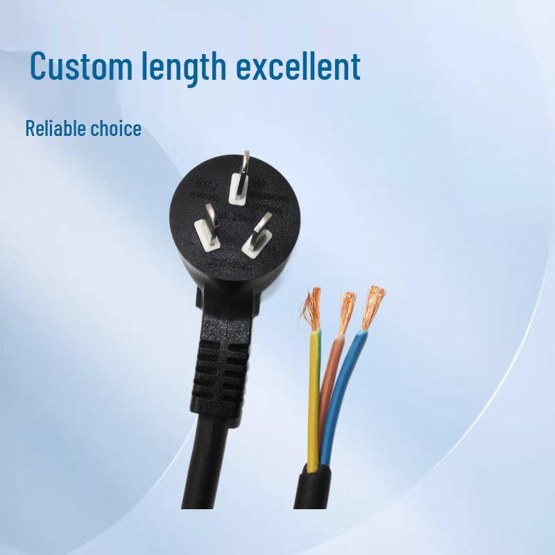 3-core 0.75/1.5 sq mm rubber power cord, 2m with 10A 3-pin national standard plug. 3-core 0.75mm² 1.5m
3-core 0.75/1.5 sq mm rubber power cord, 2m with 10A 3-pin national standard plug. 3-core 0.75mm² 1.5m