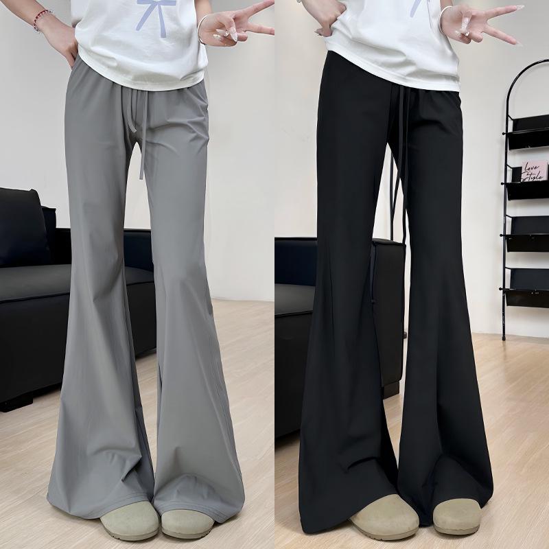 Women s High-Waisted Ice Silk Sun Protection Wide-Leg Pants - Quick-Drying, Slimming, Summer Style, Micro-Flare, Petite Fit (2025 Edition) S
Women s High-Waisted Ice Silk Sun Protection Wide-Leg Pants - Quick-Drying, Slimming, Summer Style, Micro-Flare, Petite Fit (2025 Edition) S