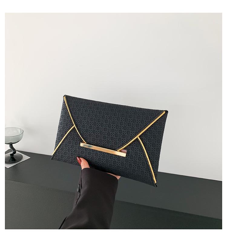 Зимняя простая сумка-конверт через плечо с ручкой для молодежи, женская сумка-конверт с ручкой на ремне чёрный