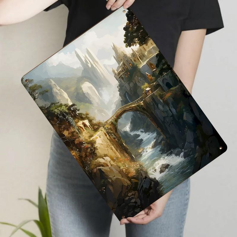 Vintage European Castle Valley Iron Painting Fantasy Landscape Wall Art Home Decor 20x30cm(7.8x11.8inch)
Vintage European Castle Valley Iron Painting Fantasy Landscape Wall Art Home Decor 20x30cm(7.8x11.8inch)