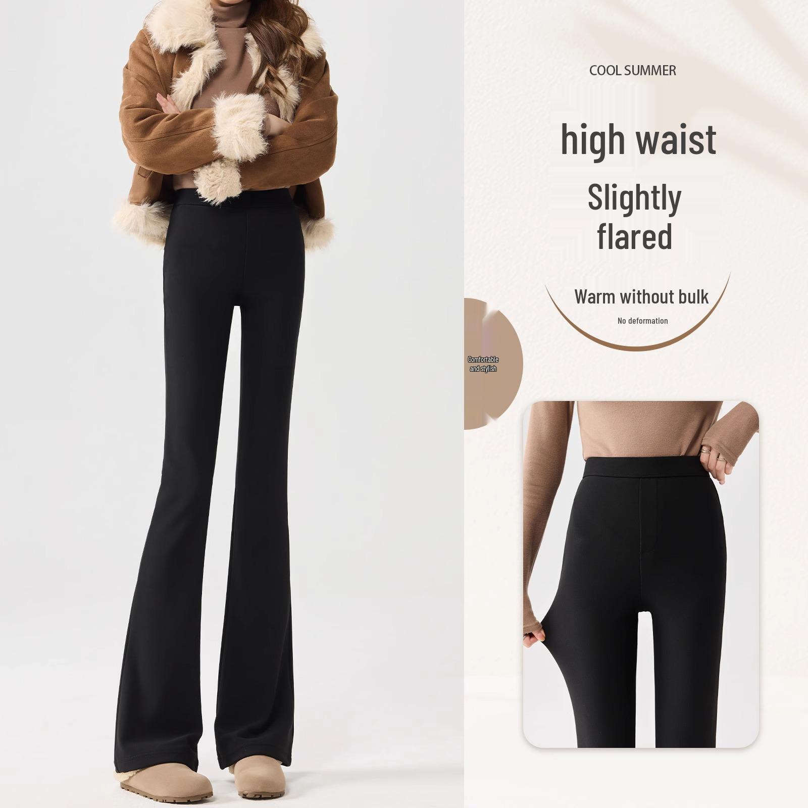 Women s High-Waisted Fleece-Lined Micro-Flared Pants - Winter 2024 Slimming Stretch Draping Black Horseshoe Suit. L for 106-115 jin
Women s High-Waisted Fleece-Lined Micro-Flared Pants - Winter 2024 Slimming Stretch Draping Black Horseshoe Suit. L for 106-115 jin