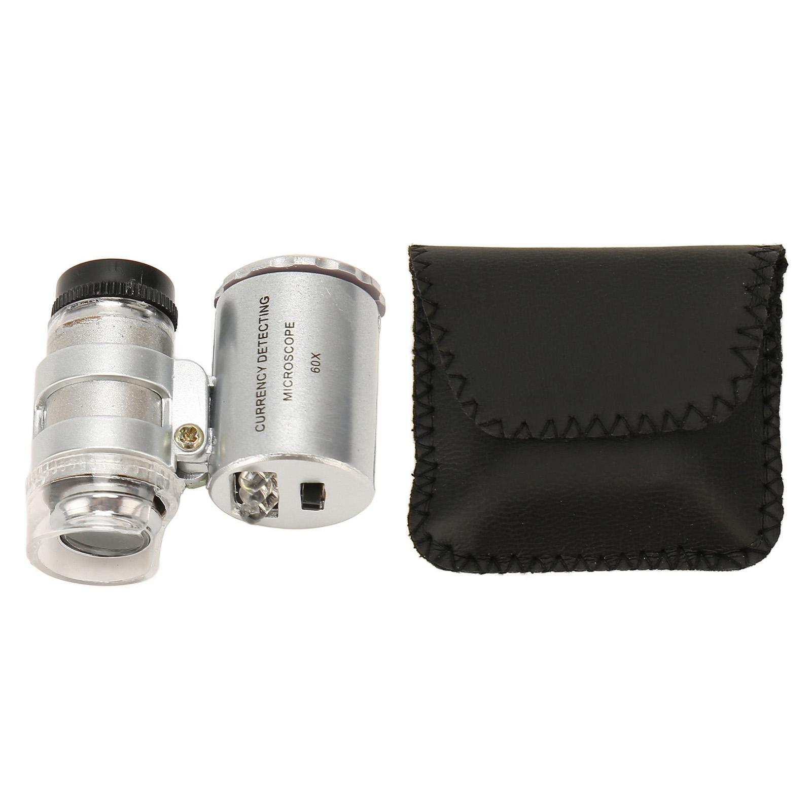 Jewelers Eye Loupe 60X Magnification LED Lights Foldable Design Pocket Microscope for Jewel
Jewelers Eye Loupe 60X Magnification LED Lights Foldable Design Pocket Microscope for Jewel