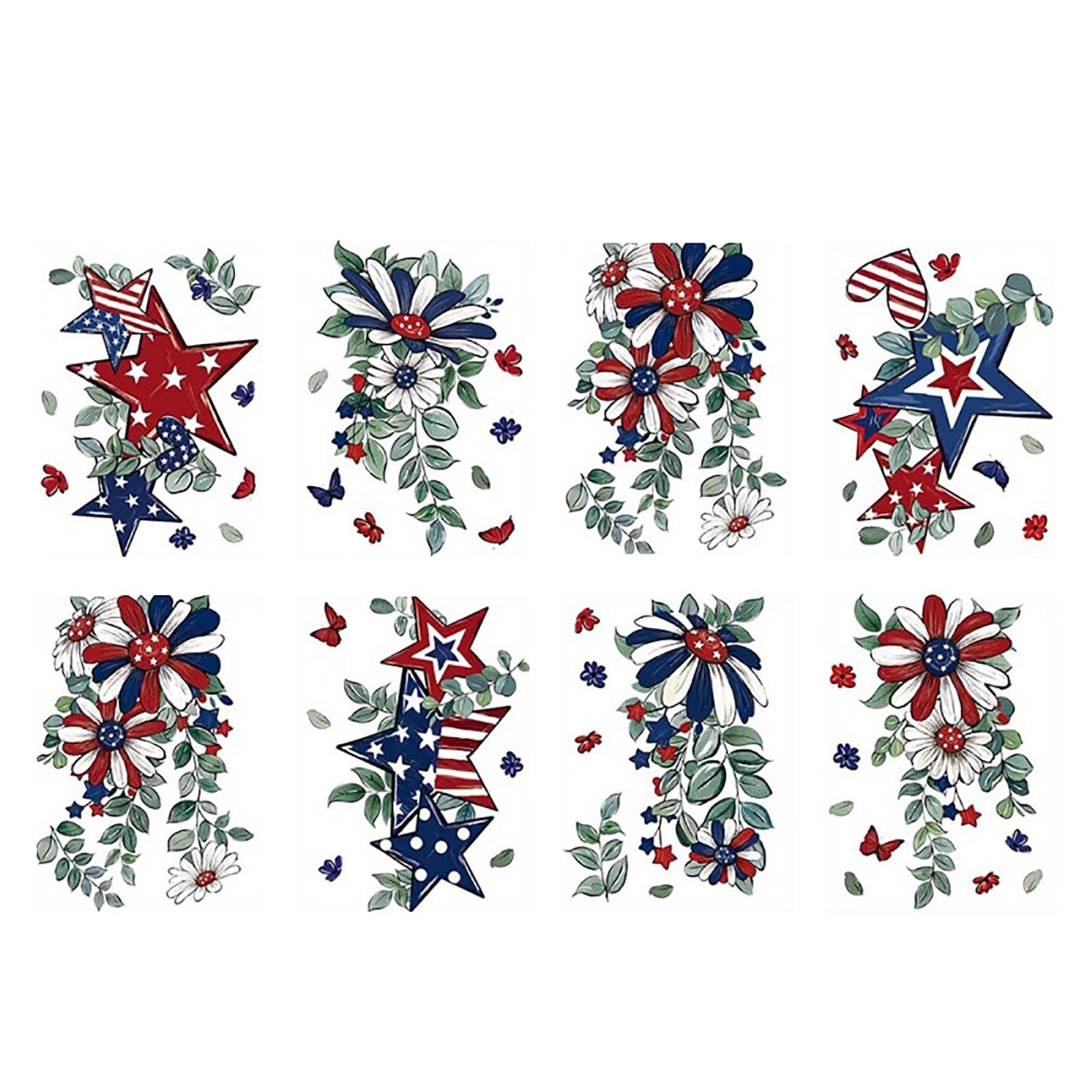 Patriotic Floral Window Clings for Holiday Decoration Star and Flower Designs Reusable Static Clings for Glass and Smooth Surfaces One Size синий
Patriotic Floral Window Clings for Holiday Decoration Star and Flower Designs Reusable Static Clings for Glass and Smooth Surfaces One Size синий