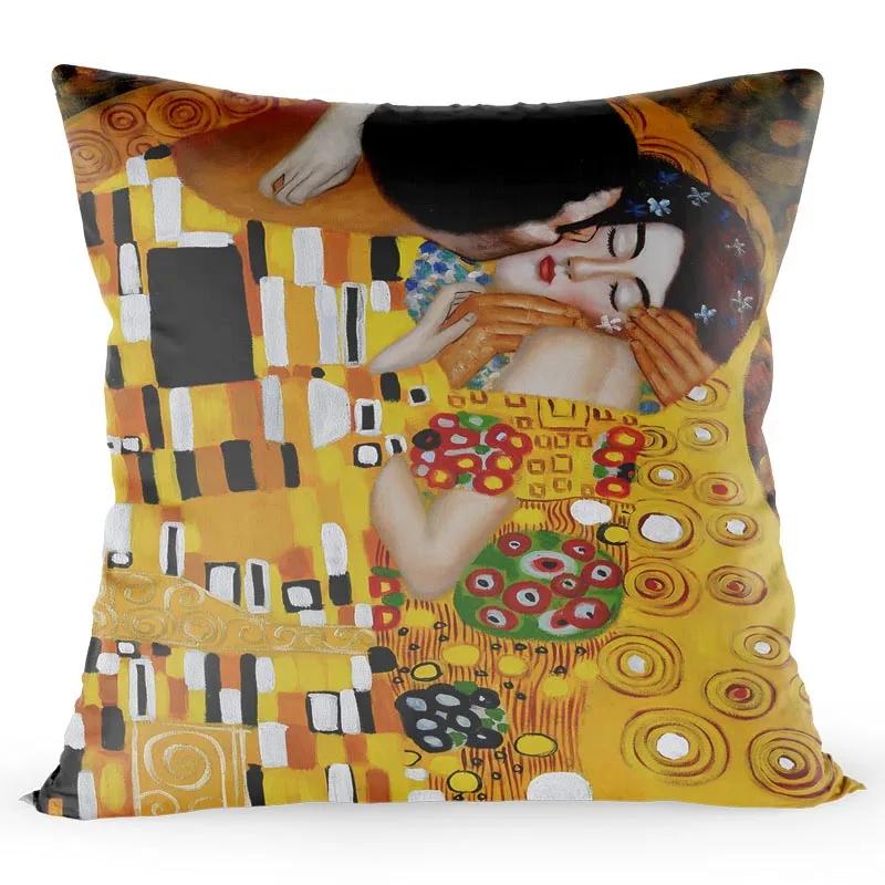 Gustav Klimt Painting Cushion Cover Gold Pattern Print Pillow Cover Satin 40*40 CM Throw Pillowcase Decorative For Home 16x16Inch
Gustav Klimt Painting Cushion Cover Gold Pattern Print Pillow Cover Satin 40*40 CM Throw Pillowcase Decorative For Home 16x16Inch