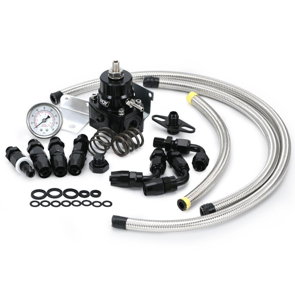 Adjustable Fuel Pressure Regulator Kit AN6 Feed & AN6 Return Line W/ 0-160PSI Gauge Set 3-20/ 20-45/ 45-70 Pressure Springs чорний
Adjustable Fuel Pressure Regulator Kit AN6 Feed & AN6 Return Line W/ 0-160PSI Gauge Set 3-20/ 20-45/ 45-70 Pressure Springs чорний