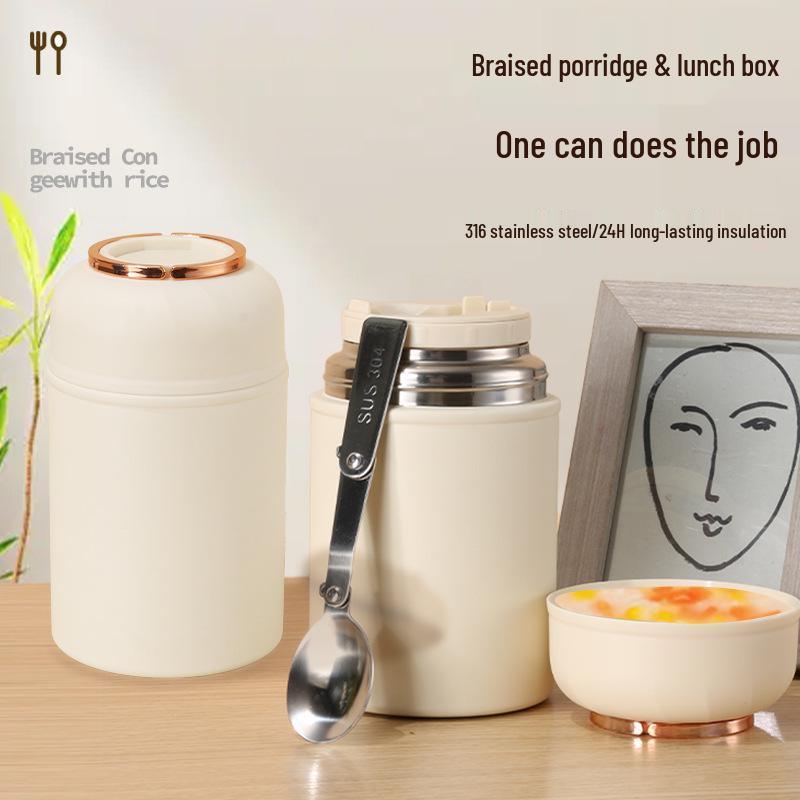 316 Stainless Steel Thermal Cooker & Insulated Porridge Maker with Wide Mouth, Large Capacity, and Portable Design 500ml слоновая кость/белый
316 Stainless Steel Thermal Cooker & Insulated Porridge Maker with Wide Mouth, Large Capacity, and Portable Design 500ml слоновая кость/белый