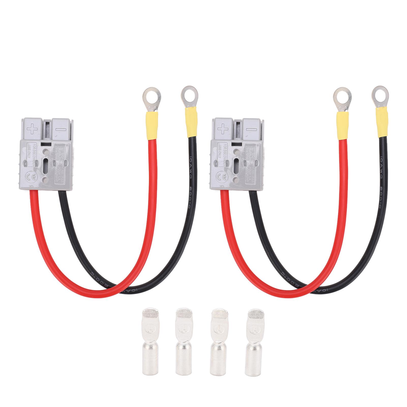 DC600V 50A Jumper Battery Cables Quick Connect Connector 10Awg for Car Van Motorcycle RV Trailer
DC600V 50A Jumper Battery Cables Quick Connect Connector 10Awg for Car Van Motorcycle RV Trailer