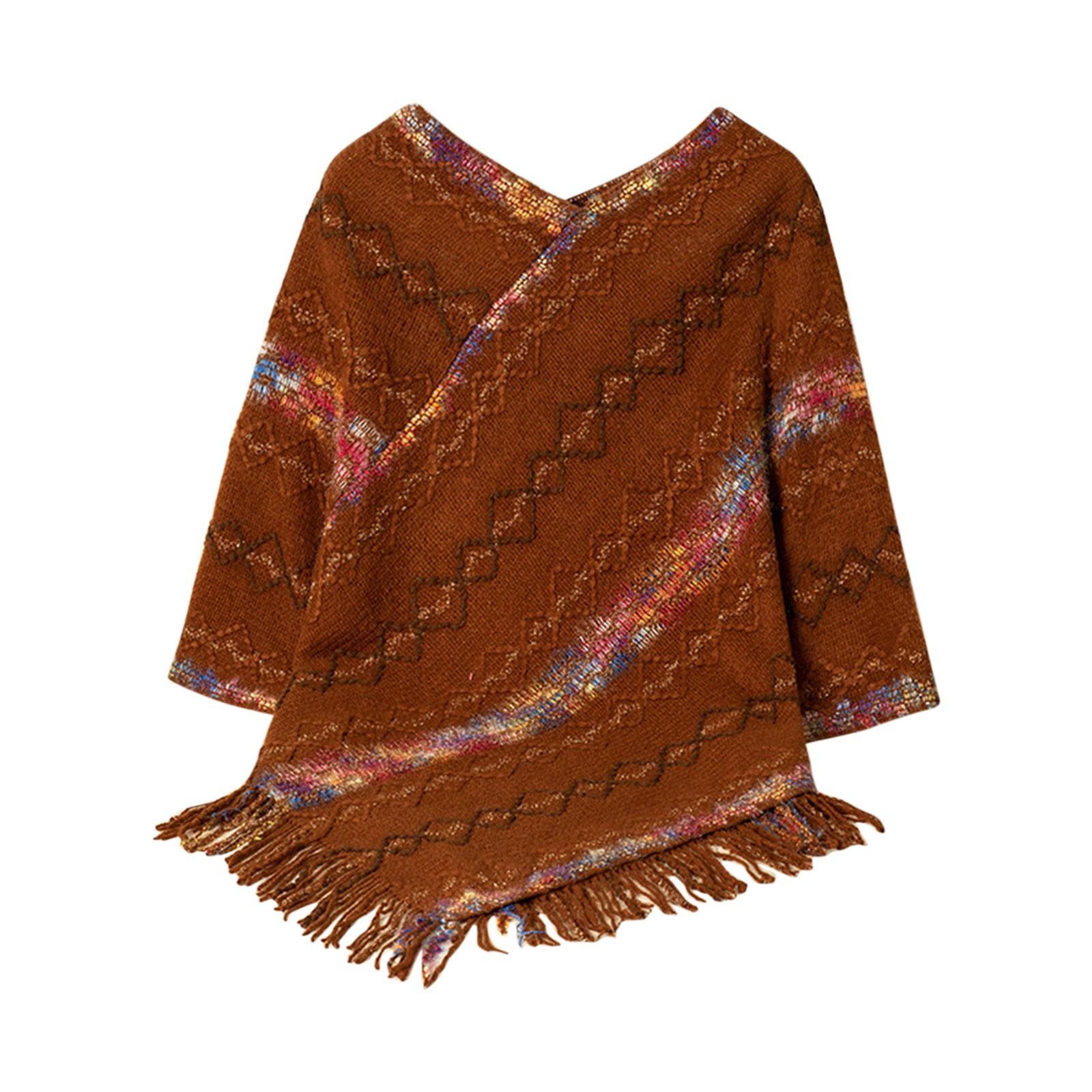 Женская мода красочная клетчатая вязаная кисточка накидка повседневный свободный свитер накидка One Size кофейный
Женская мода красочная клетчатая вязаная кисточка накидка повседневный свободный свитер накидка One Size кофейный