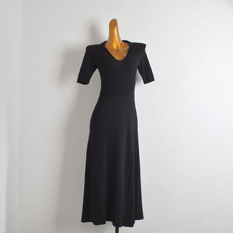French style Retro V-neck Short sleeve Knitted dress Women Spring and Summer New Slim fit Slimming Temperament Base Sheath Long dress Black One size
French style Retro V-neck Short sleeve Knitted dress Women Spring and Summer New Slim fit Slimming Temperament Base Sheath Long dress Black One size